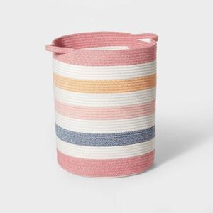 Pillowfort - Extra Large Multi Stripe Coiled Rope Storage Bin - Pillowfort